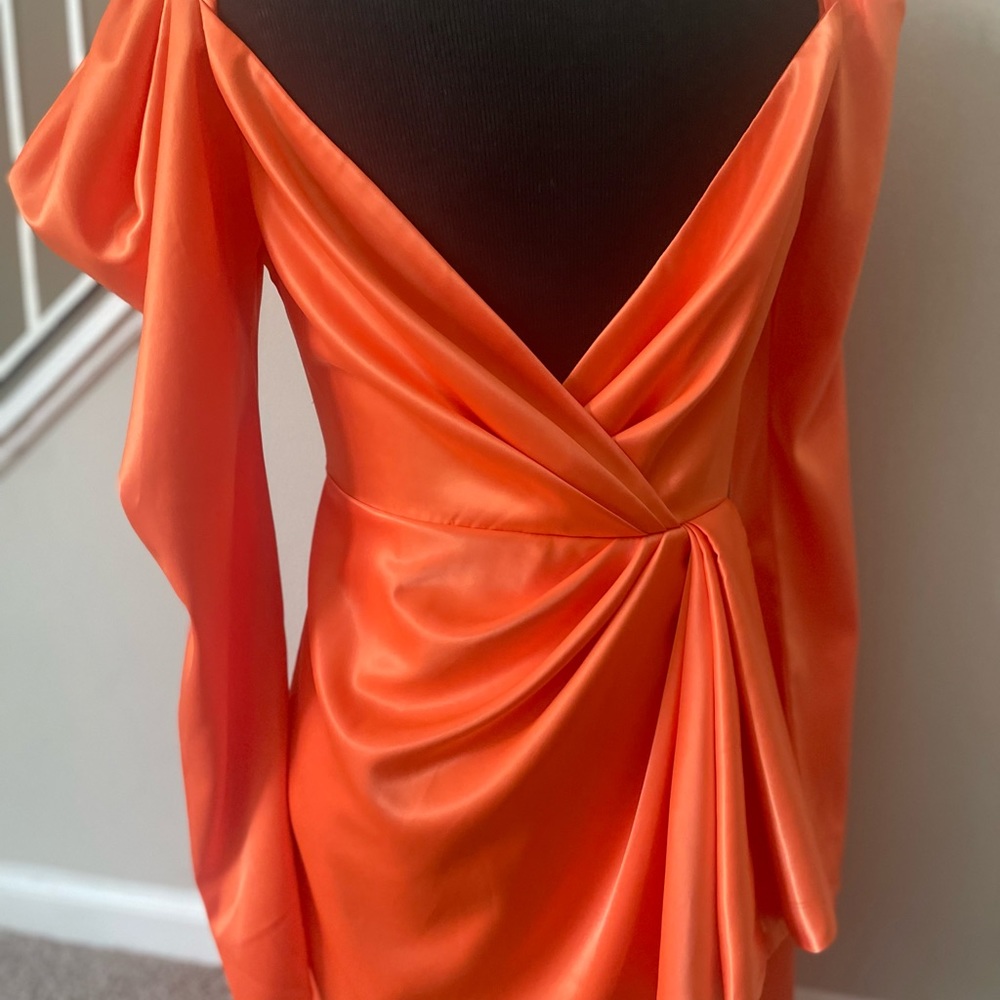 Orange Zara dress